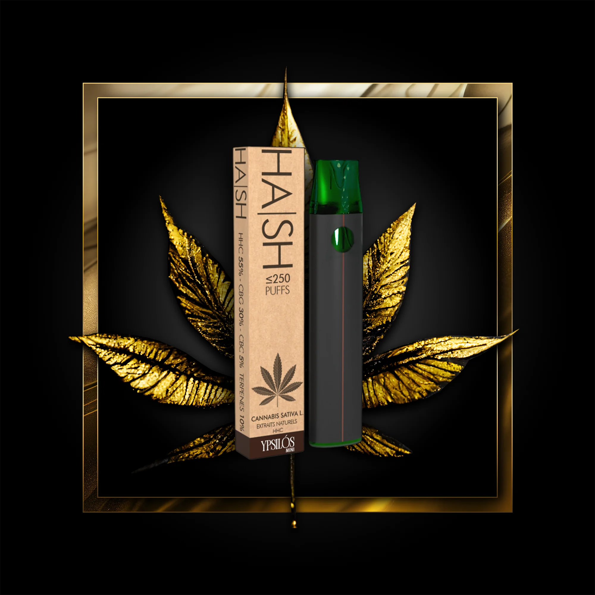 Hash (egyszer használatos) 250 felfújás - 0,50 ml. HHC