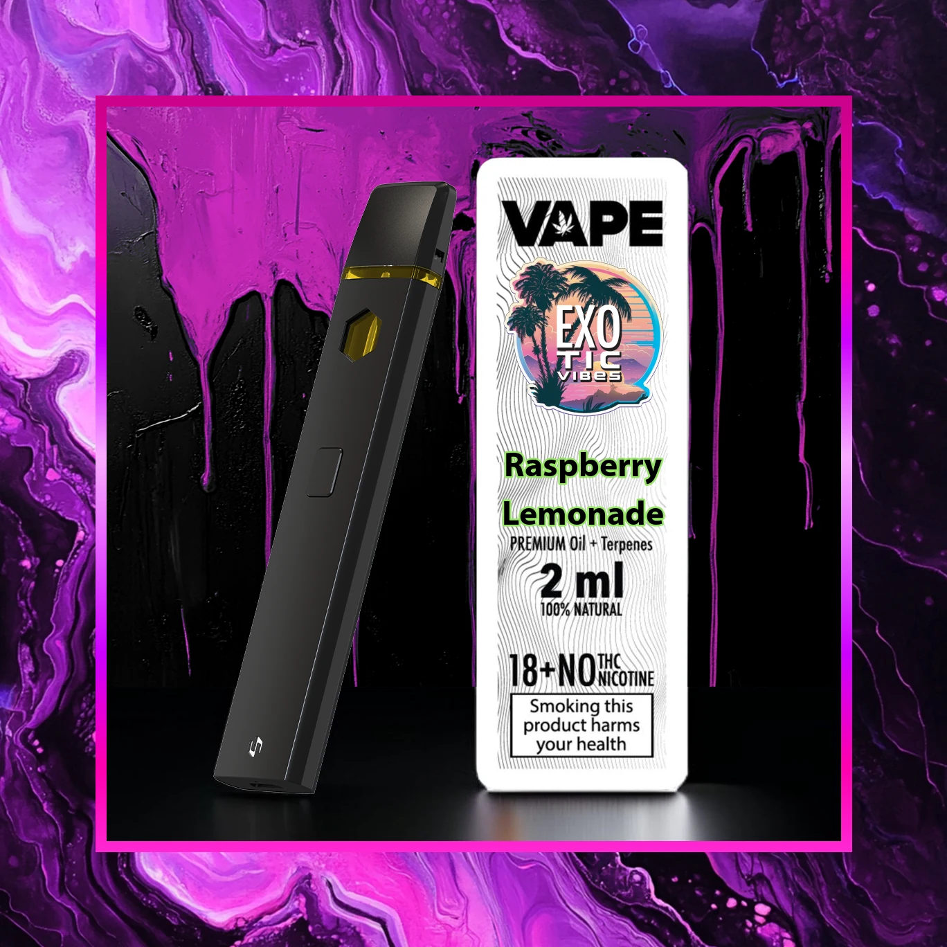 Raspberry Lemonade HCT Prémium Vape - 2.00 ml. HCT